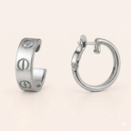Bruce & Co Love – Screw Detail Hoop Earrings