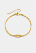 Bruce & Co Infinity Knot Bracelet, 14K Gold-Plated Steel, Adjustable