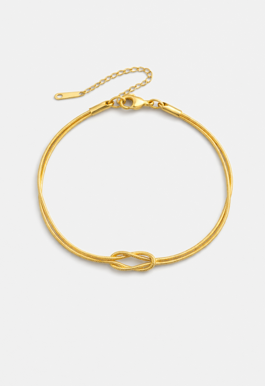Bruce & Co Infinity Knot Bracelet, 14K Gold-Plated Steel, Adjustable