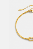 Bruce & Co Infinity Knot Bracelet, 14K Gold-Plated Steel, Adjustable