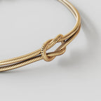 Bruce & Co Infinity Knot Bracelet, 14K Gold-Plated Steel, Adjustable