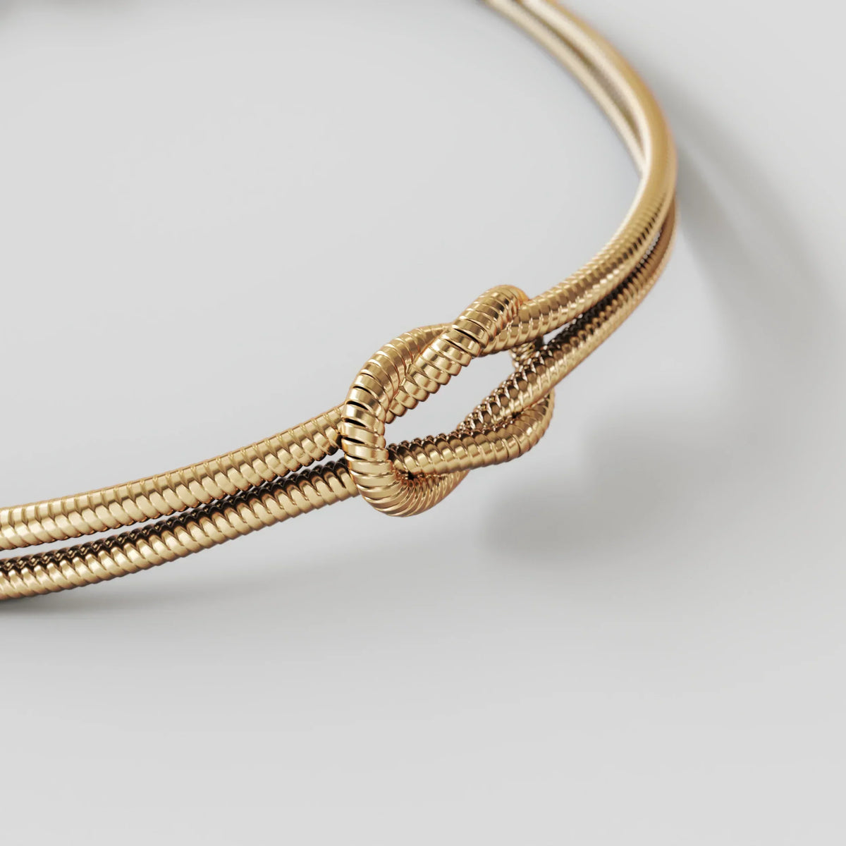 Bruce & Co Infinity Knot Bracelet, 14K Gold-Plated Steel, Adjustable