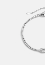 Bruce & Co Infinity Knot Bracelet, Platinum-Plated Steel, Adjustable