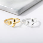 Bruce & Co Island – Adjustable Shell and Whale Tail Ring