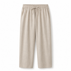 Ivemont beige men's linen trousers, front studio view