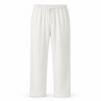 Ivemont white men's linen trousers, front studio view