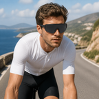 JAWO Midnight Black UV400 Running & Cycling Sunglasses - editorial lifestyle view 8