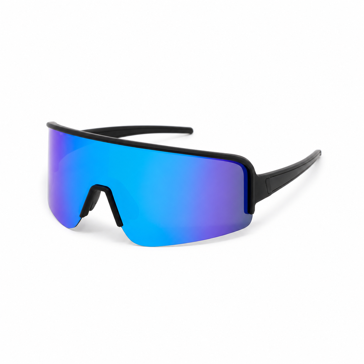JAWO Spectrum Blue UV400 Running & Cycling Sunglasses - white background product view 2