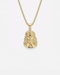 Bruce & Co Jesus Pendant Necklace, Gold-Plated Steel
