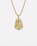 Bruce & Co Jesus Pendant Necklace, Gold-Plated Steel