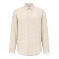 Kalevaro beige linen shirt on white studio background