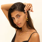 Bruce & Co Louvres – Sculptural Double Oval Drop Earrings