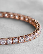 Bruce & Co Clear Zirconia Tennis Bracelet, 3 mm, Rose-Gold-Tone Copper