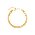 Bruce & Co Ios – Herringbone and Rope Layered Bracelet