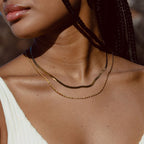 Bruce & Co Ios – Herringbone and Rope Layered Necklace