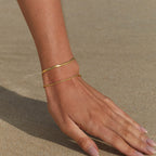 Bruce & Co Ios – Herringbone and Rope Layered Bracelet