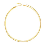Bruce & Co Ios – Herringbone and Rope Layered Necklace