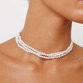 Bruce & Co Positano – Triple Strand Freshwater Pearl Choker