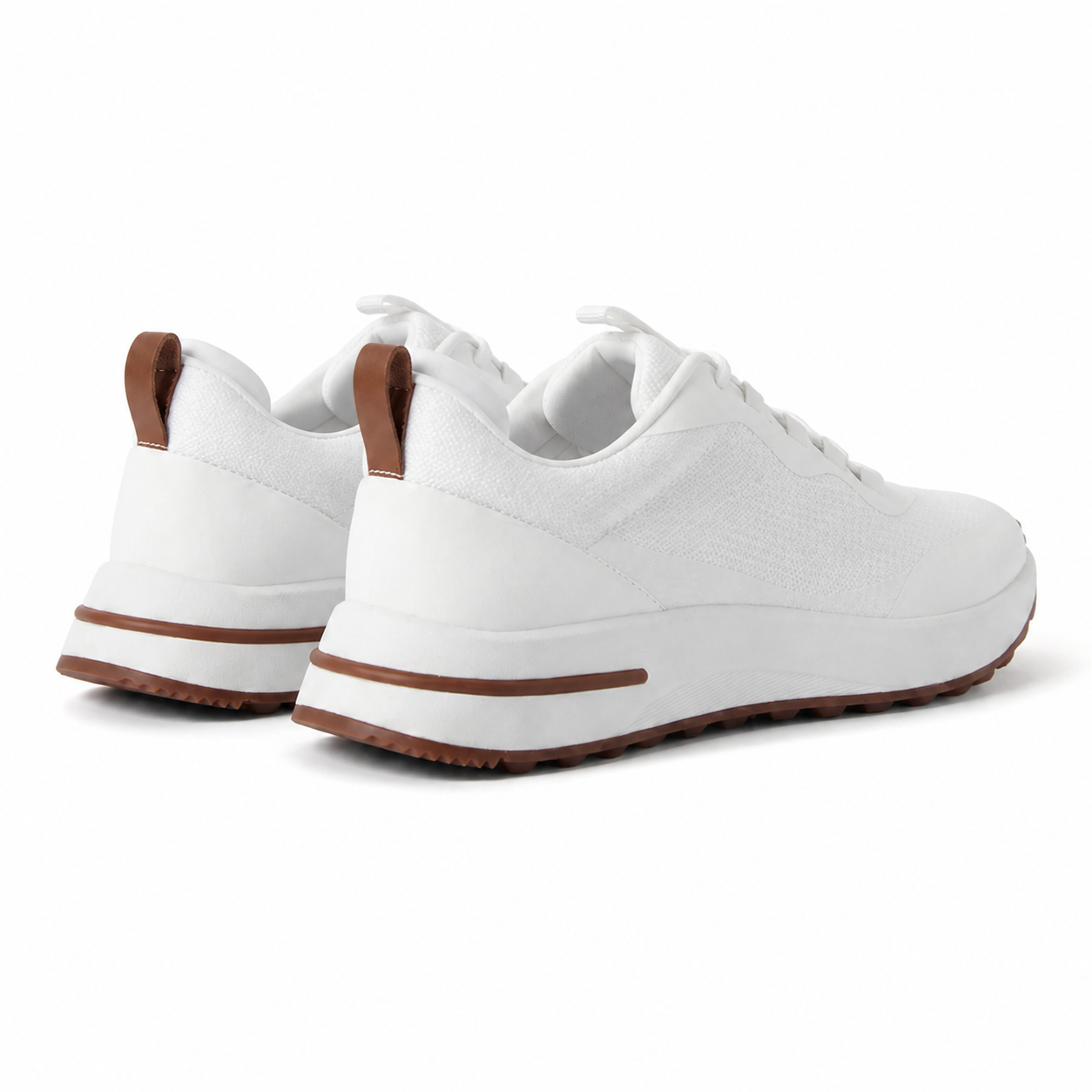 Bruce & Co Aerivo white mesh sneakers – rear view