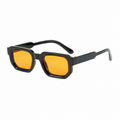 Bruce & Co AMSTERDAM Black frame sun lens angle on pure white background