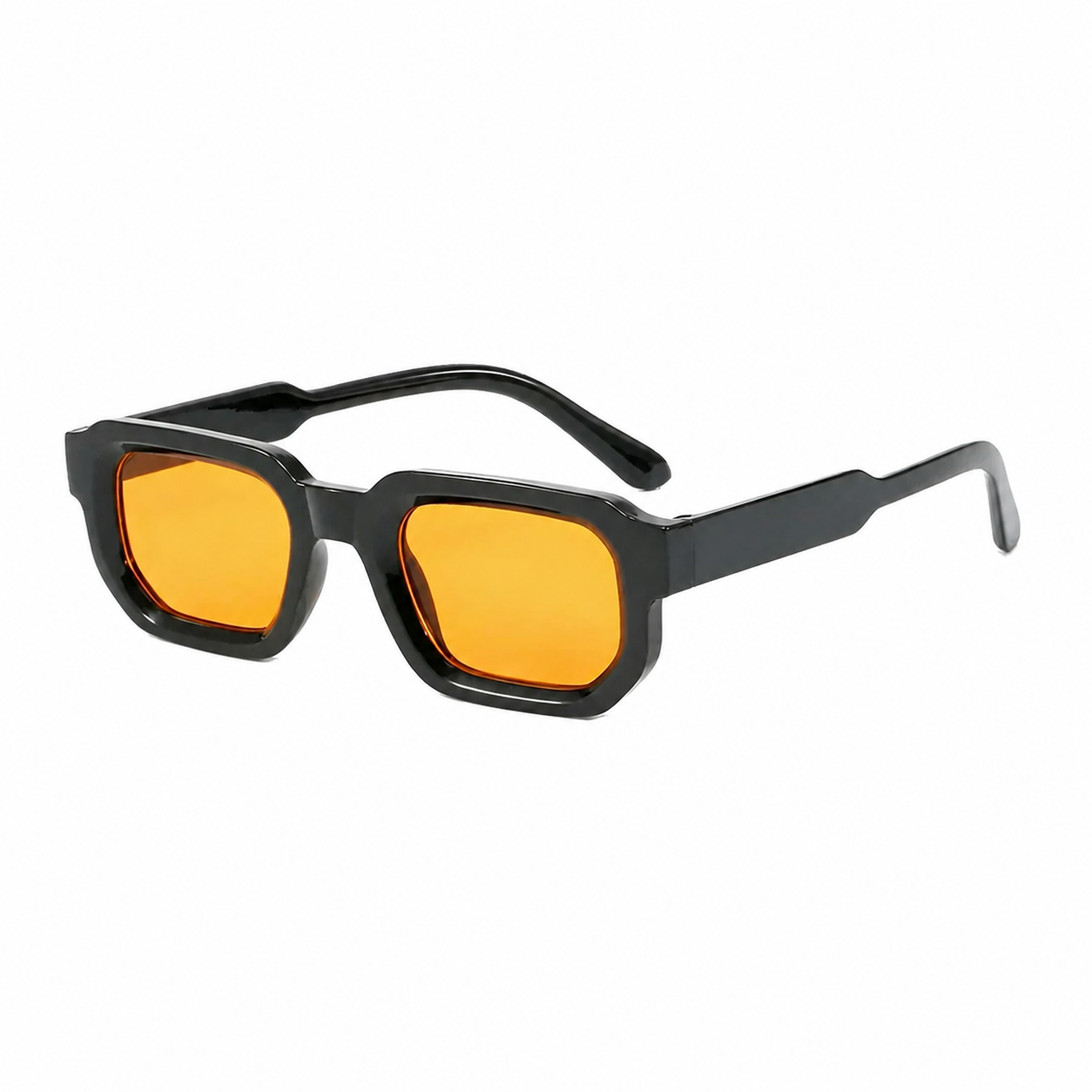 Bruce & Co AMSTERDAM Black frame sun lens angle on pure white background