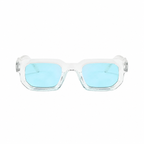 Bruce & Co AMSTERDAM Clear frame ice lens front on pure white background