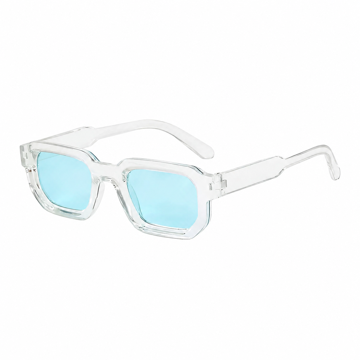 Bruce & Co AMSTERDAM Clear frame ice lens angle on pure white background