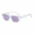 Bruce & Co AMSTERDAM Clear frame lilac lens angle on pure white background