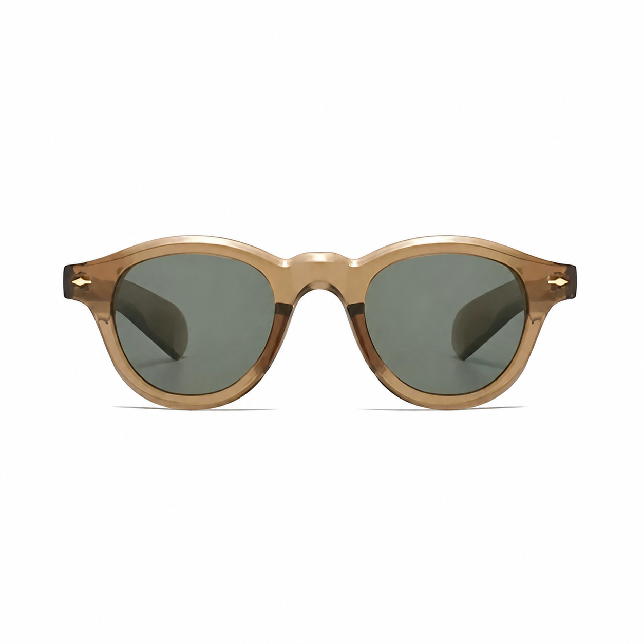 Bruce & Co ATHENS Olive frame green polarized lens front view on pure white