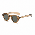 Bruce & Co ATHENS Olive frame green polarized lens angled view on pure white