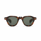 Bruce & Co ATHENS Havana frame green polarized lens front view on pure white