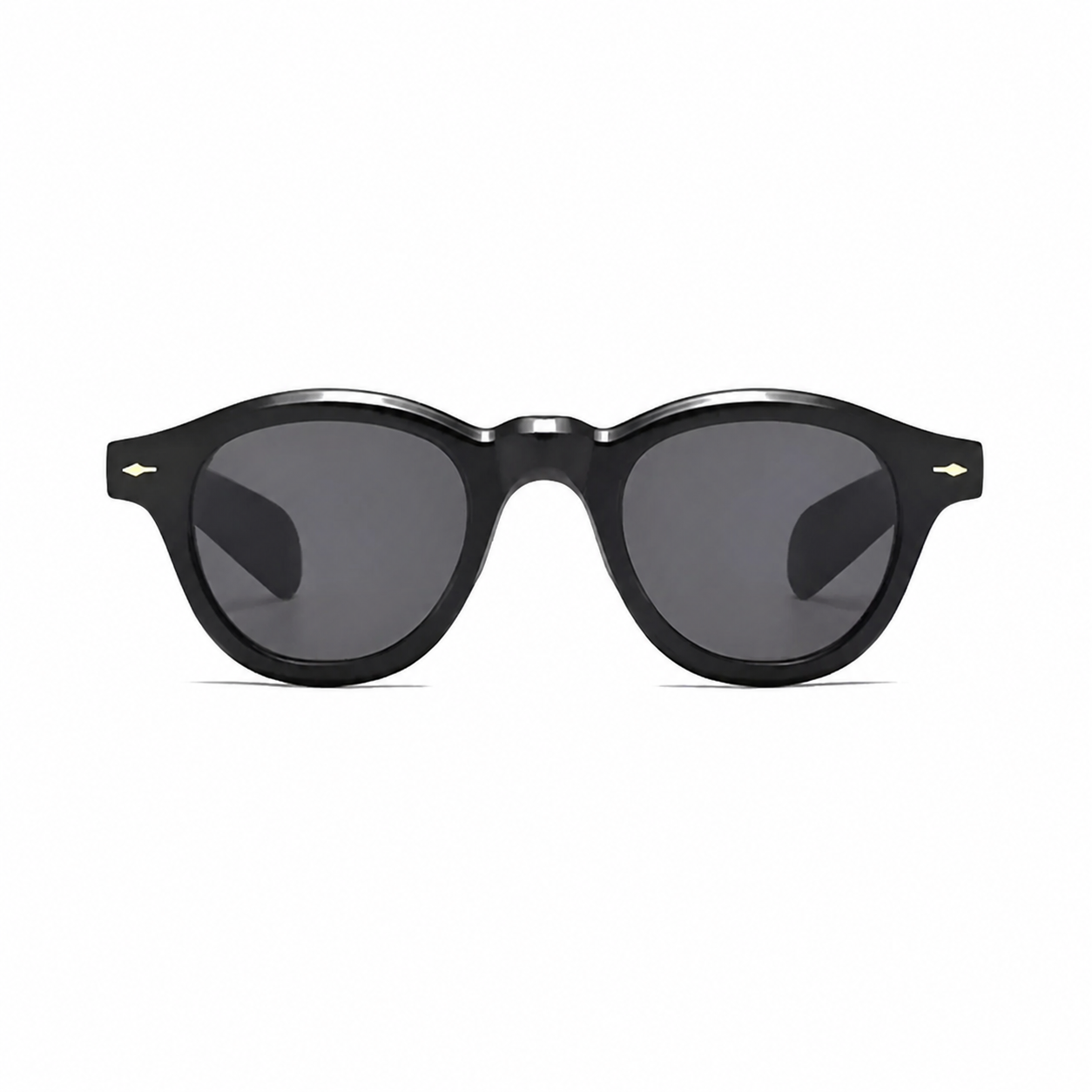 Bruce & Co ATHENS Black frame black polarized lens front view on pure white