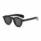 Bruce & Co ATHENS Black frame black polarized lens angled view on pure white