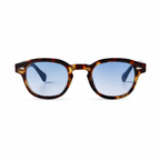 Bruce & Co BUENOS AIRES leopard frame blue lens front view on pure white