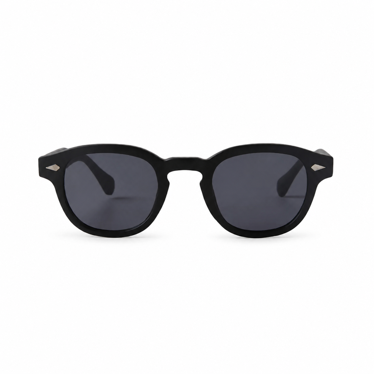 Bruce & Co BUENOS AIRES black frame black lens front view on pure white