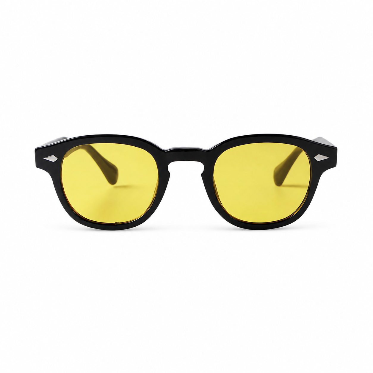 Bruce & Co BUENOS AIRES black frame yellow lens front view on pure white