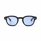 Bruce & Co BUENOS AIRES black frame blue lens front view on pure white