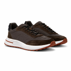 Bruce & Co Caldris brown panelled sneakers main angle