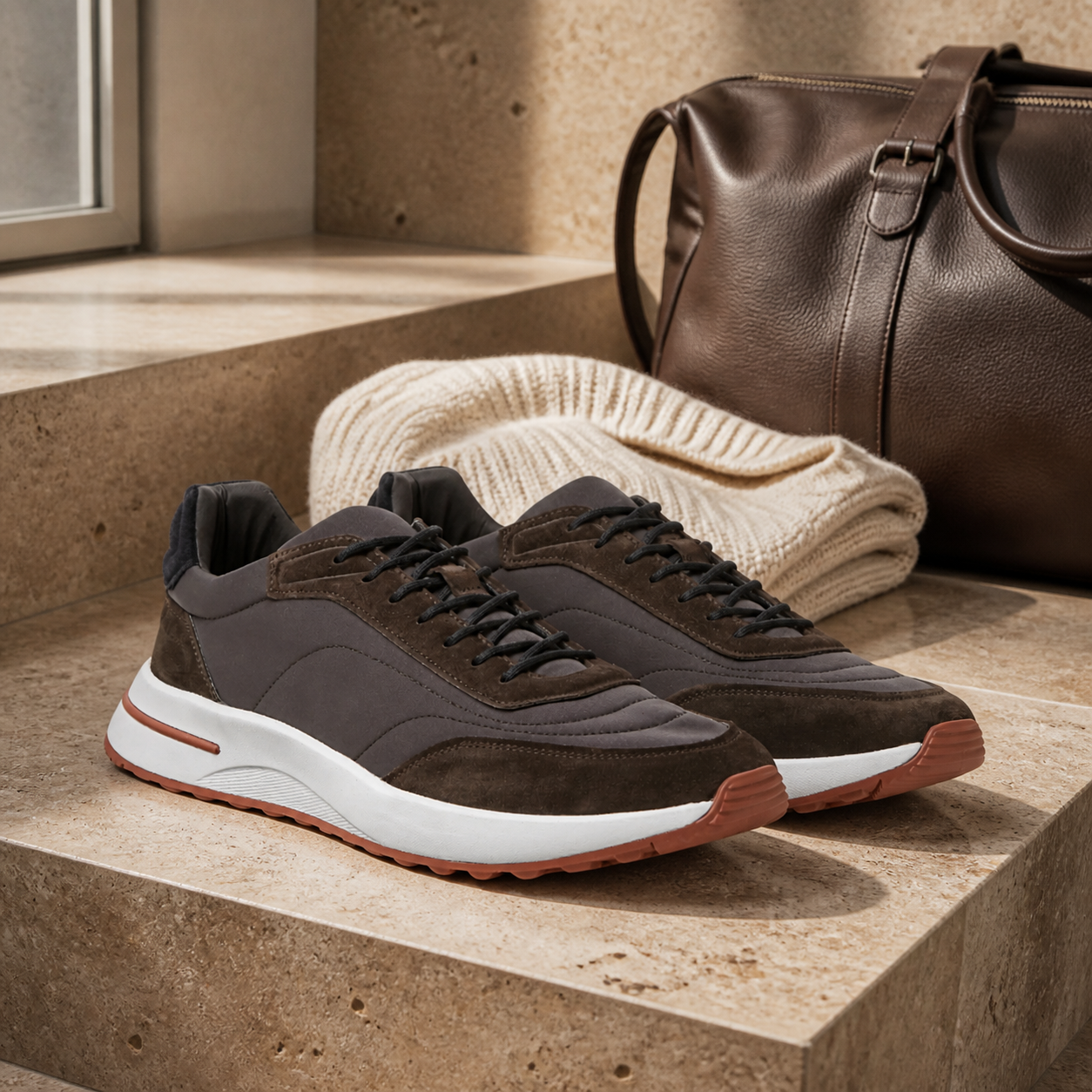 Bruce & Co Caldris sneakers travertine still life