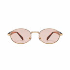 Bruce & Co DUBLIN Champagne frame blush lens front view on pure white