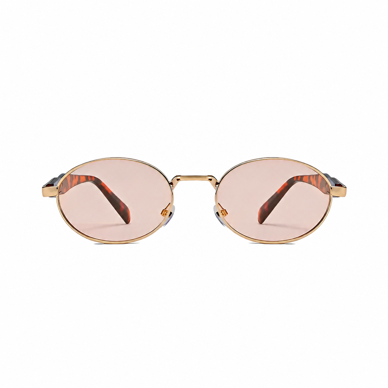 Bruce & Co DUBLIN Champagne frame blush lens front view on pure white