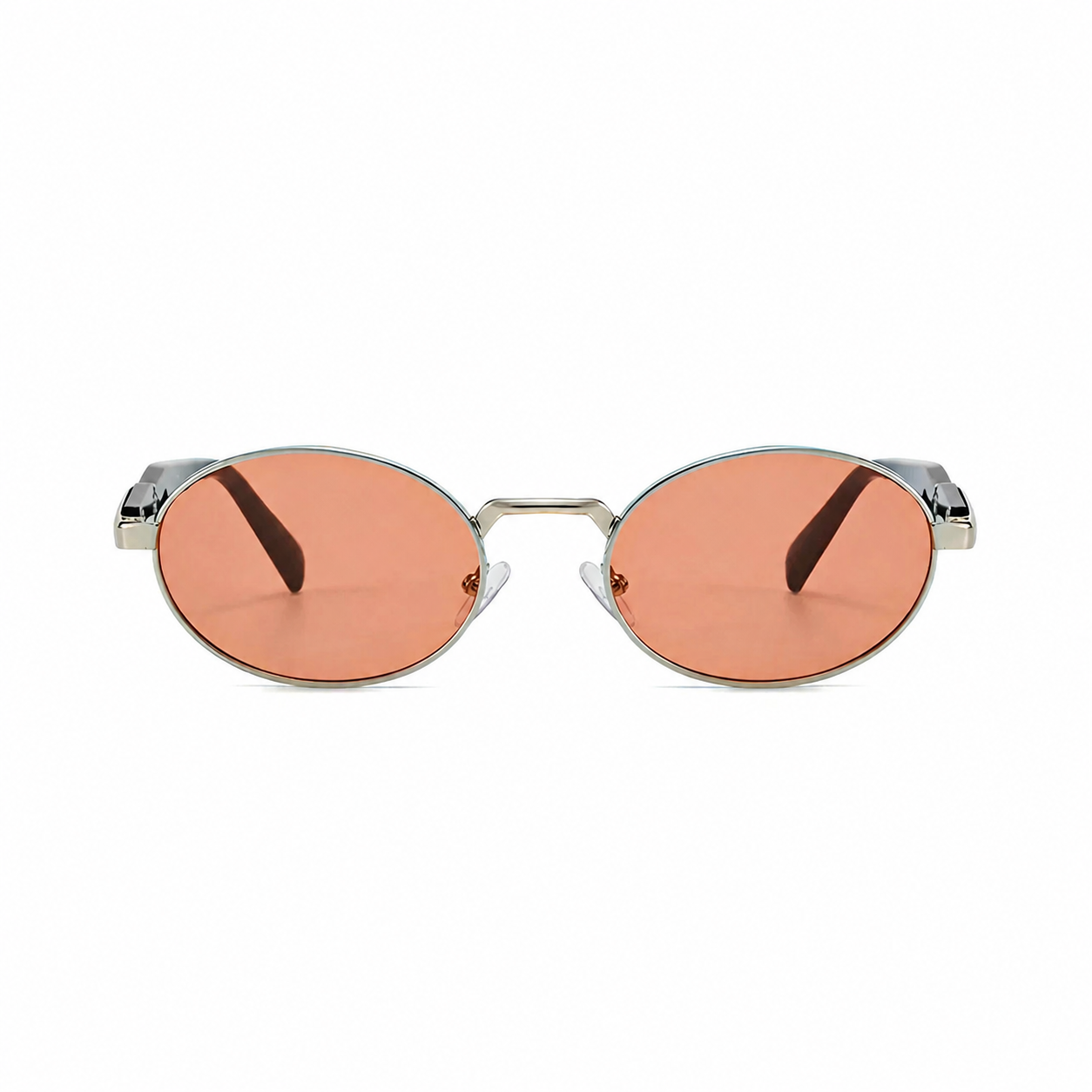 Bruce & Co DUBLIN Silver frame rose lens front view on pure white