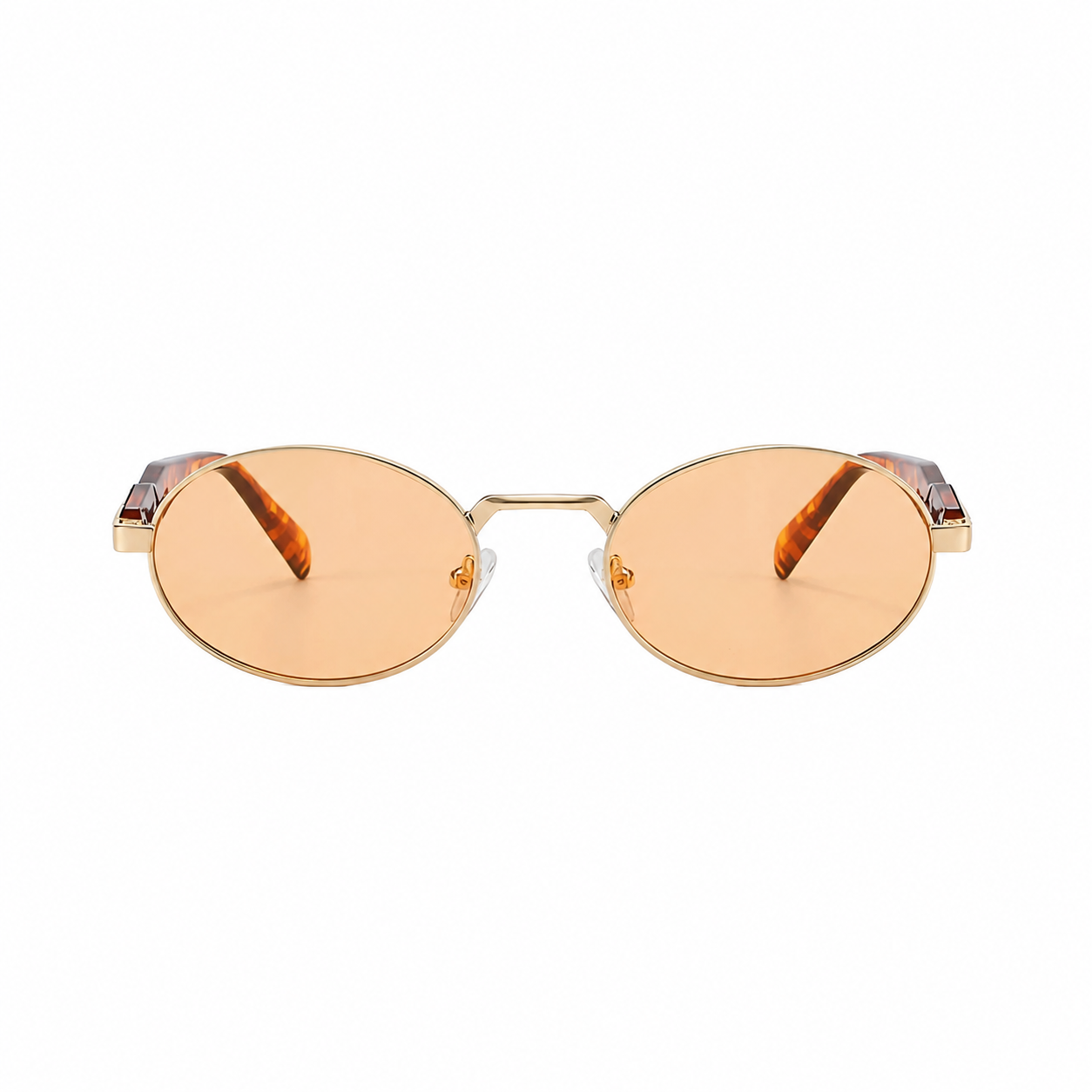 Bruce & Co DUBLIN Amber frame amber lens front view on pure white