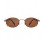 Bruce & Co DUBLIN Champagne frame brown lens front view on pure white