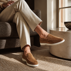 Bruce & Co Marivon caramel loafers in a refined lounge