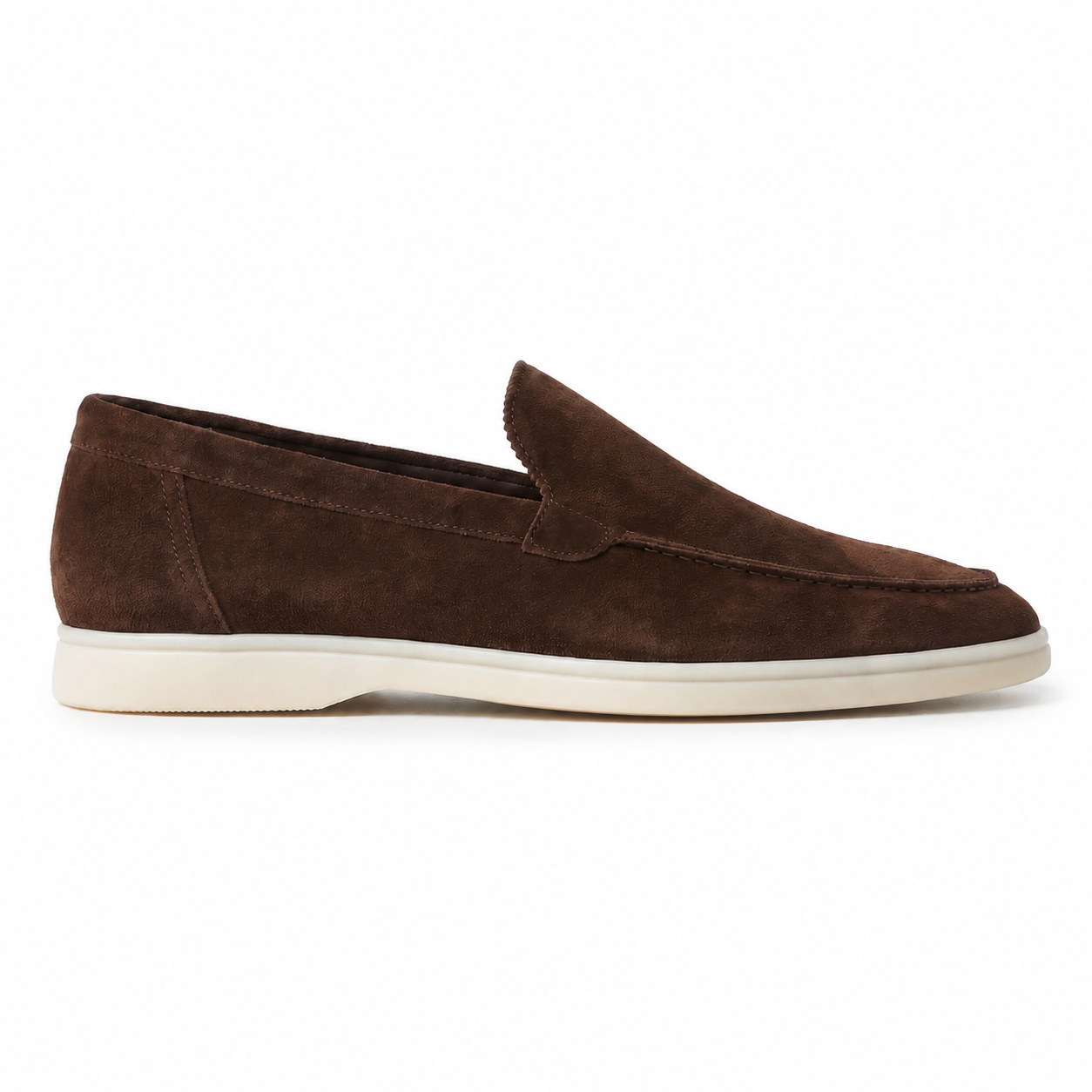 Men's Chocolate Suede Boat Loafers – Bruce & Co Marivon – image 2