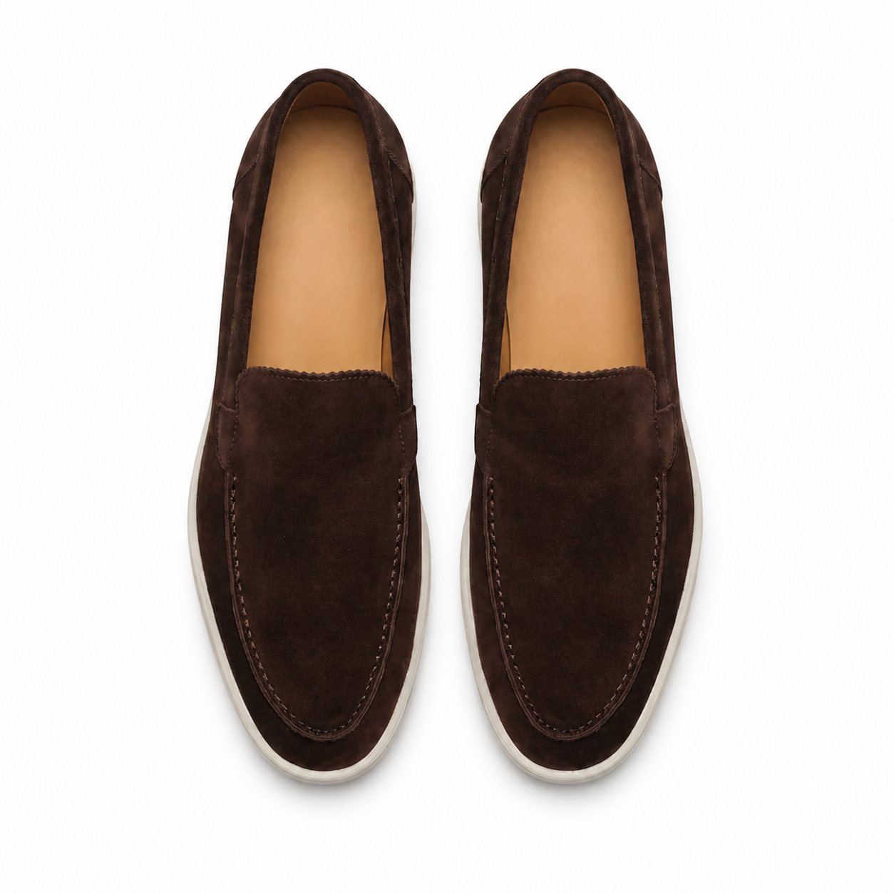 Men's Chocolate Suede Boat Loafers – Bruce & Co Marivon – image 3
