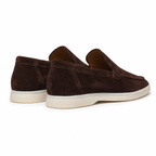 Men's Chocolate Suede Boat Loafers – Bruce & Co Marivon – image 4