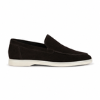 Bruce & Co Marivon dark boat loafers side view