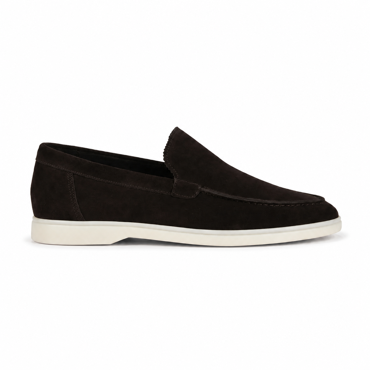 Bruce & Co Marivon dark boat loafers side view